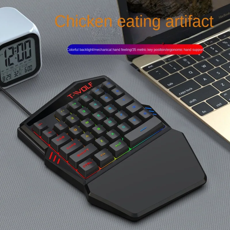 T-WOLF TF900 One Handed Keyboa - Gaming Keyboard Mini 评论和价格