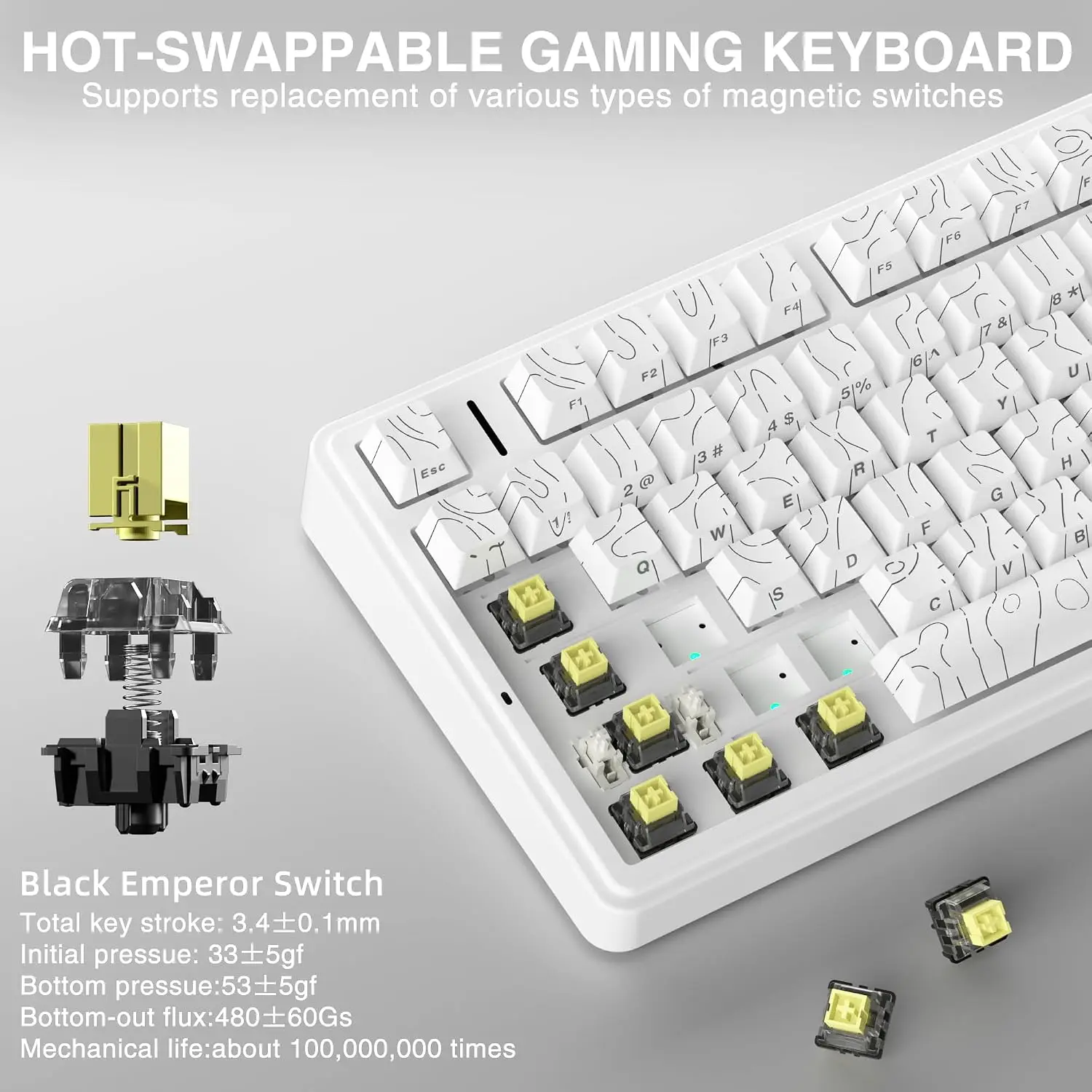 AULA F75 HE Magnetic Keyboard  - Gaming Keyboard No Rgb 评论和价格